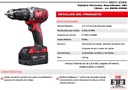Taladro 18v 13 mm ator perc li 2 bat carg 2607-259a milwaukee