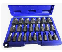Kit extractor de tornillos y tubos x 25 pcs ruhlmann (ru25016)