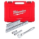 Juego bocallave enc 1/2 métrico 28pc Milwaukee (48-22-9510)