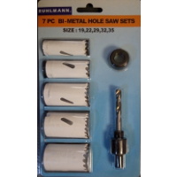 Juego de sierras copas hss metal 7 piezas ruhlmann (ru23006)