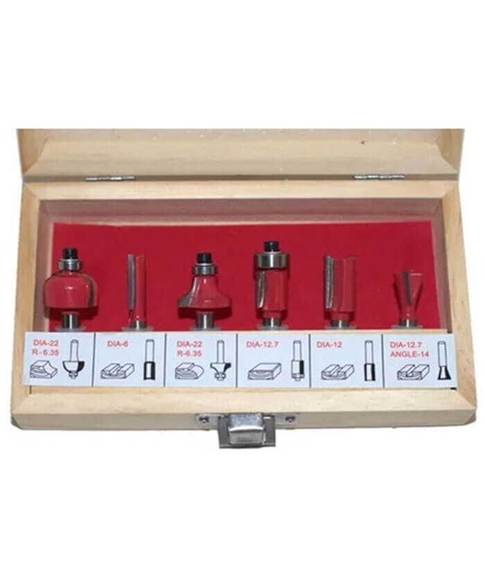 Juego de fresas para router 6 piezas ruhlmann (001220)