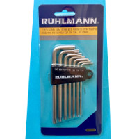 [1RLLLAVETT7PZRL] Juego llaves torx tipo l 7 piezas ruhlmann s2 (ru30602)