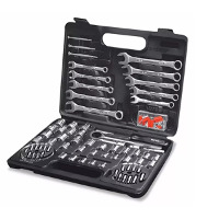 [1HRJGO100PPT] Juego de herramientas 1/4" 3/8" 100 piezas pretul (set-100)