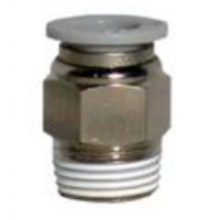 [COB CONAMR1414] Conector automatico poliamida recto 1/4" rosca 1/4 (51473)