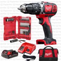[1MWTALBAT18MW26071] Taladro 18v 13 mm ato perc 1 bat+car+bol +puntas 2607-159ax milwaukee