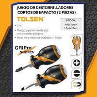 [1TODPHJCTO] Juego 2 destornilladores cortos tolsen (20181)
