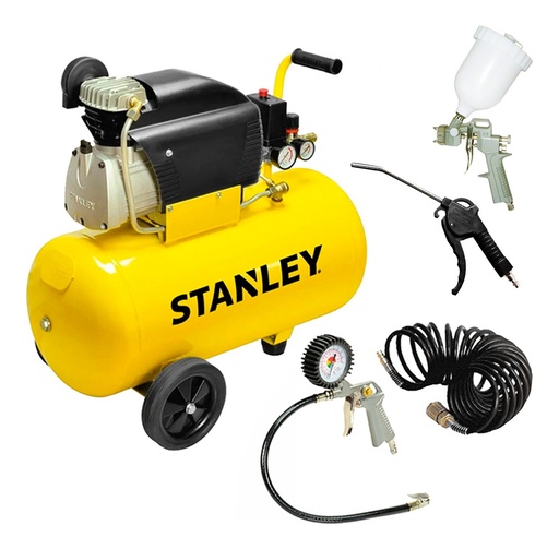 [1STCOMP50LSTK] Compresor 50 l 2 hp con kit stanley