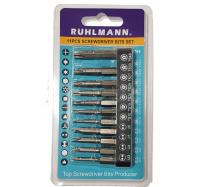 [1PUKITPUNTASEGUTOR] Kit de puntas de seguridad y torx 11pcs ruhlmann (ru25061)