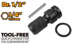 Adaptador Impacto portapuntas 1/4 enc 1/2 H Tolsen (77868)