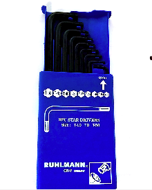 [1RLJGOTO7R ] Juego llaves torx tipo l x 9 piezas ruhlmann (ru30600)
