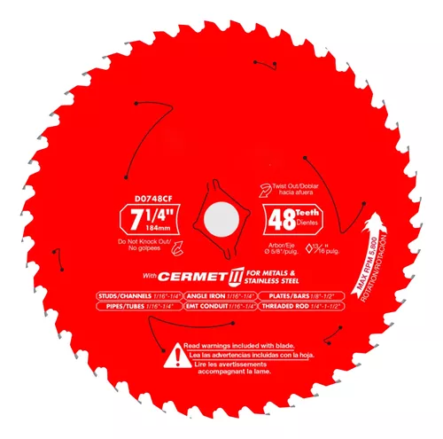 [HOCI71448R] Hoja de sierra circular P/ ACERO metal 7.1/4” z:48  ruhlmann (ru19000)