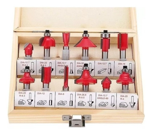 [1RBJGOFRES] Juego de fresas para router 12 piezas ruhlmann (001219)